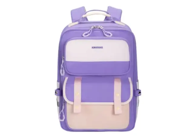Kingsons 15.6" Notebook Bag Primary School Backpack Purple - KS251093, 2 image