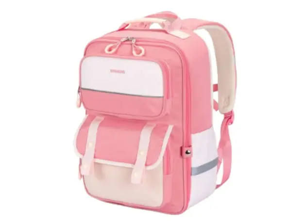 Kingsons 15.6" Notebook Bag Primary School Backpack Pink - KS251093