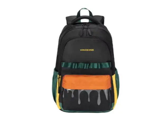 Notebook bag kingsons 15.6" Primary School Backpack Black/Green - KS251308