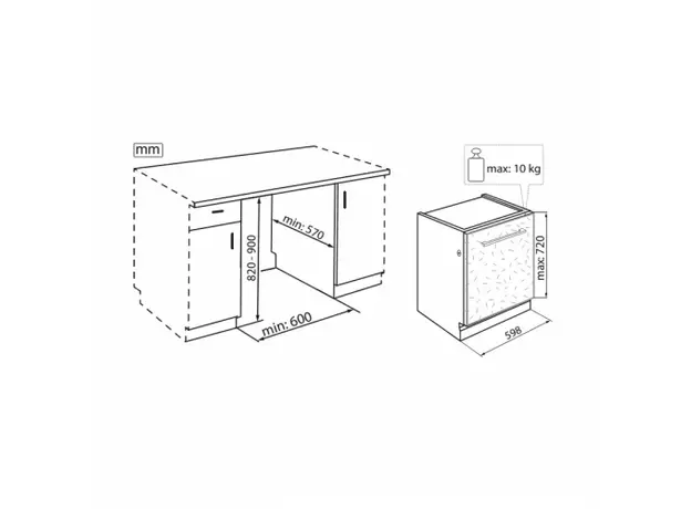 ჩასაშენებელი ჭურჭლის სარეცხი მანქანა KUPPERSBERG GL 6088, 4 image