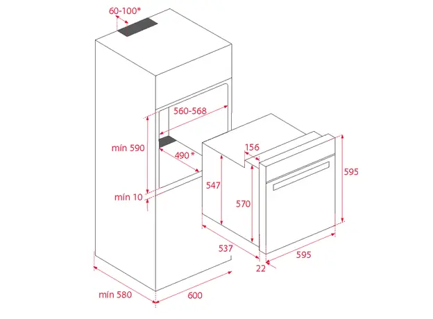 ჩასაშენებელი ღუმელი KUPPERSBERG FH 611 W, 5 image