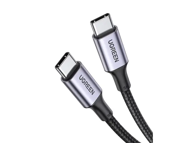 USB კაბელი UGREEN US316 (70427) USB Type-C to Type-C 100W PD Fast Charging Cable, 1m, Black