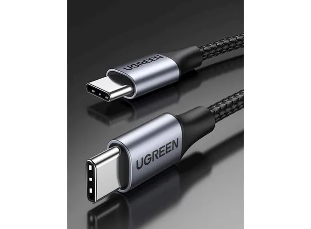 USB კაბელი UGREEN US316 (70427) USB Type-C to Type-C 100W PD Fast Charging Cable, 1m, Black, 2 image