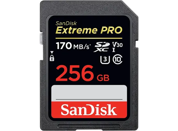 მეხსიერების ბარათი SanDisk 256GB Extreme PRO SD/XC UHS-I Card 200MB/S V30/4K Class 10 SDSDXXD-256G-GN4IN
