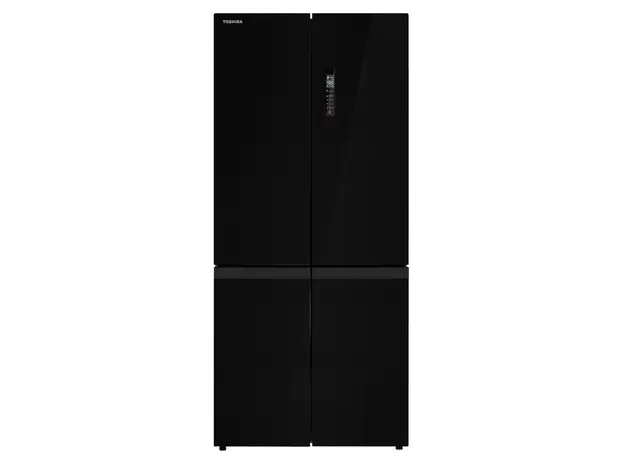 მაცივარი TOSHIBA GR-RF610WE-PGS(22)-F-Door, 190x84x65, 470 Litres, INVERTER, BIG Display, BLACK GLASS