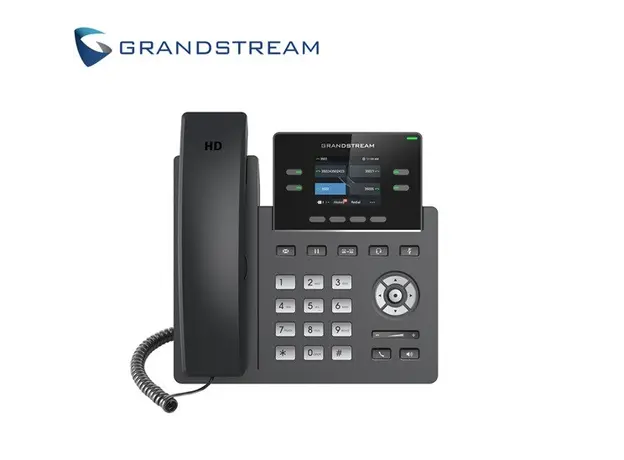 ტელეფონი Grandstream GRP2612P Carrier-Grade IP Phones 2+2  line keys 2 SIP accounts 16 Digital BLF and Speed Dial keys HD PoE