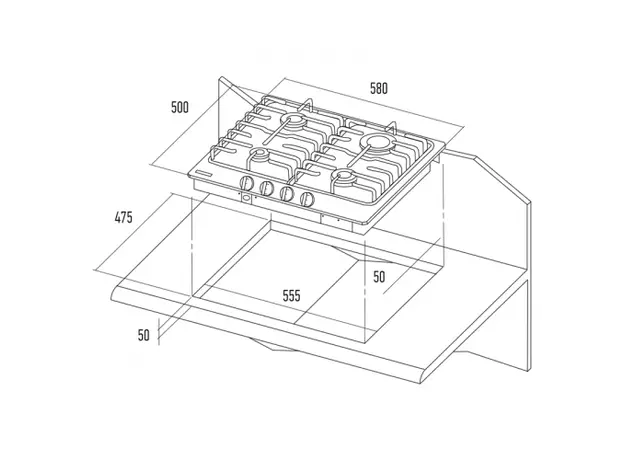 ჩასაშენებელი ზედაპირი KUPPERSBERG FV6TGRZ ANT, 4 image