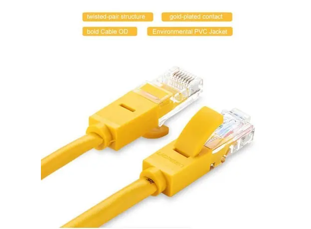 ქსელის კაბელი UGREEN NW107 (11268) Cat7 Patch Cord STP Ethernet Lan Cable 1m (Black), 3 image