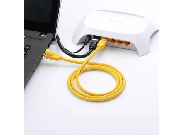 ქსელის კაბელი UGREEN NW107 (11268) Cat7 Patch Cord STP Ethernet Lan Cable 1m (Black), 5 image