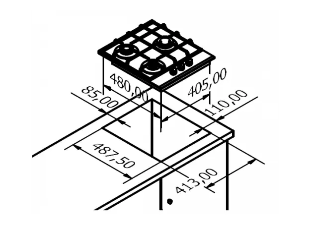 ჩასაშენებელი ზედაპირი KUPPERSBERGFQ 42 W, 4 image