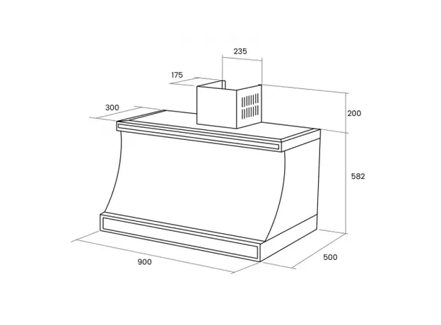 ჰაერის გამწოვი Kuppersberg T 939 BOR Bronze, 4 image
