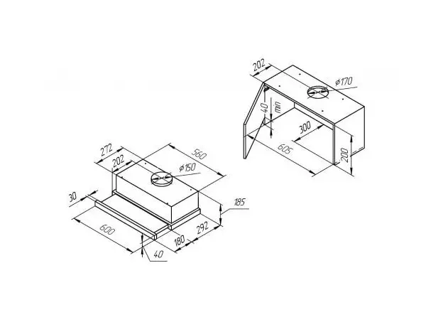 ჩასაშენებელი გამწოვი KUPPERSBERG SLIMLUX IV 60 GW, 2 image