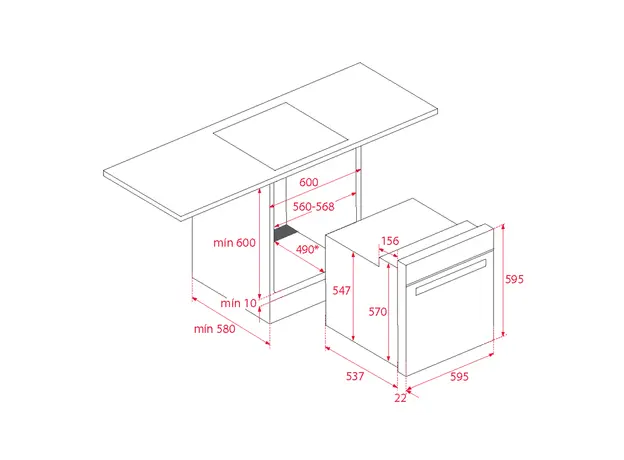 ჩასაშენებელი ღუმელი KUPPERSBERG FZH 611 W, 6 image