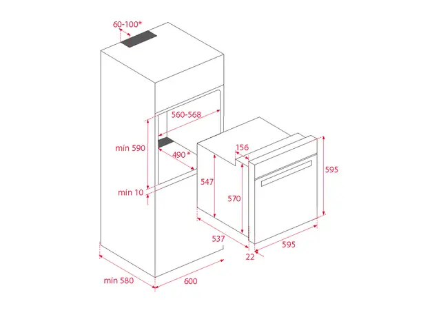ჩასაშენებელი ღუმელი KUPPERSBERG FZH 611 W, 5 image