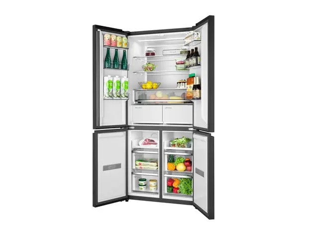 მაცივარი TCL C521CDB, 521L, Energy E, 190x64x83.3, Glass Door, LED Display, Metal Fresh, 2 image