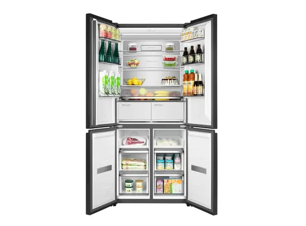 მაცივარი TCL C521CDB, 521L, Energy E, 190x64x83.3, Glass Door, LED Display, Metal Fresh, 9 image