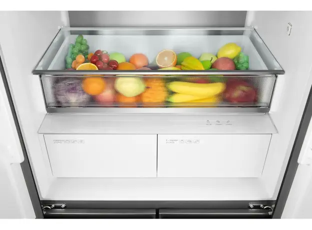 მაცივარი TCL C521CDB, 521L, Energy E, 190x64x83.3, Glass Door, LED Display, Metal Fresh, 12 image