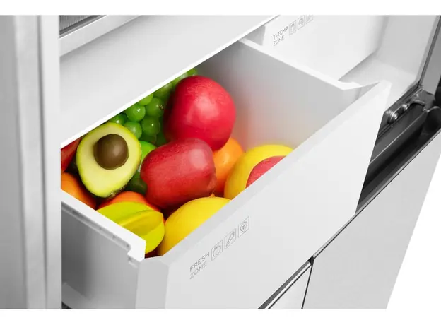 მაცივარი TCL C521CDIB , 521L, Energy E, 190x64x83.3, Glass Door, LED Display, Metal Fresh., 12 image