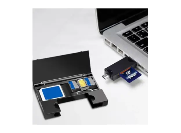 Card reader Logilink CR0049 USB 3.2 Gen1 card reader for SD- & microSD cards with memory card storage, 3 image