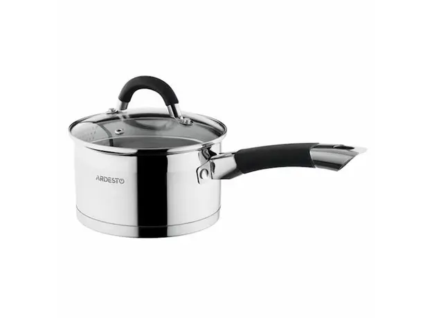 ქვაბების ნაკრები Ardesto Cookware set  Gemini Monza with drain, 8 pcs., Handles with gray silicone, stainless steel, 3 image