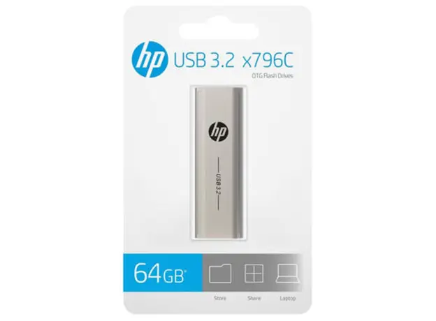 USB ფლეშ მეხსიერება HP x796c USB 3.2 OTG 64GB