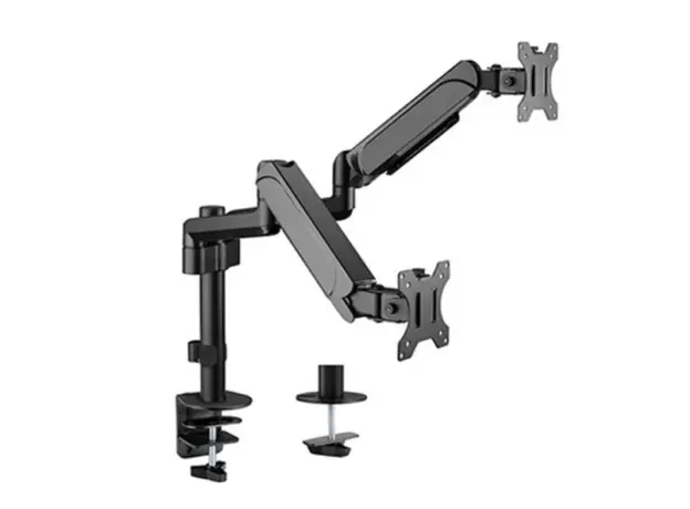 მონიტორის საკიდი Gembird MA-DA2P-01 Adjustable desk 2-display mounting arm 17"-32"