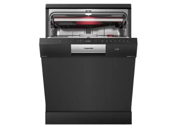 ჭურჭლის სარეცხი მანქანა Toshiba DW-14F6(B)-CIS FS 84.5x60x60 Prog 8 Set 14 Black, 2 image