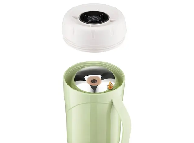 თერმოსი Ardesto Vacuum flask Gemini Gourmet, 1000ml, plastic, borosilicate glass, green, 4 image