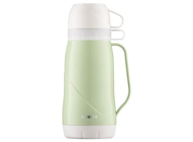 თერმოსი Ardesto Vacuum flask Gemini Gourmet, 1000ml, plastic, borosilicate glass, green, 2 image