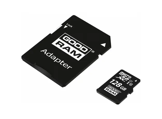 მეხსიერების ბარათი GOODRAM 128GB MICRO CARD cl 10 UHS I + adapter