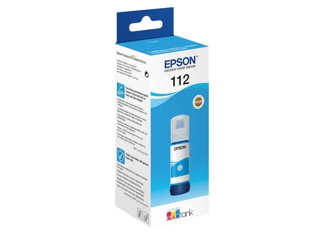 კარტრიჯის მელანი Epson EcoTank 112 I/C (C) L65**/L15*** Cyan Bottle, 2 image