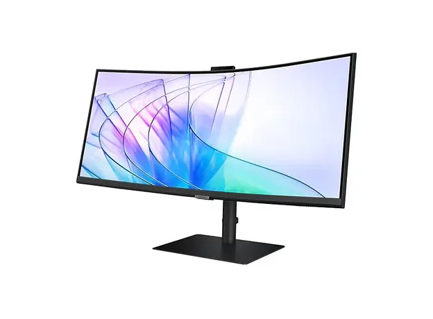 მონიტორი Samsung ViewFinity S6 LS34C650VAIXCI 34" WQHD 3440x1440 VA 5ms 100Hz 5 MP camera, Speakers Black, 4 image