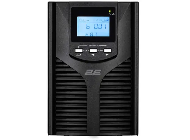 უწყვეტი კვების წყარო 2E 2E-OD2000 Online, 2000VA, LCD, RS-232, USB, Black, 2 image