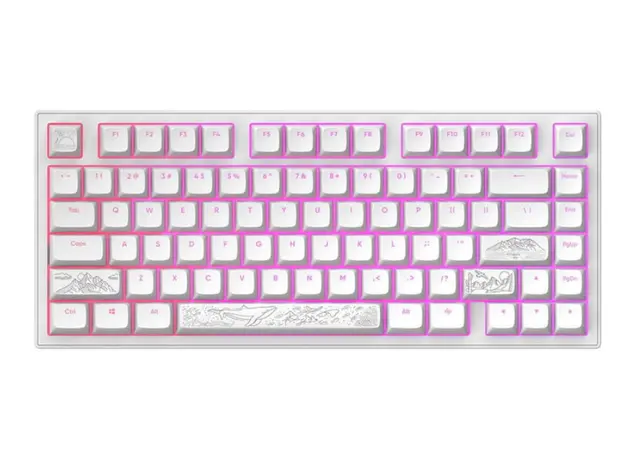 კლავიატურა Dark Project ALU Terra Nostra White - Wired Gaming Keyboard (ANSI)