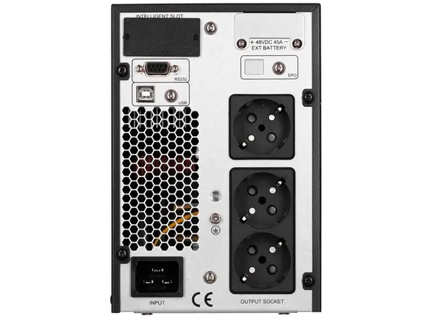 უწყვეტი კვების წყარო 2E 2E-OD2000 Online, 2000VA, LCD, RS-232, USB, Black, 4 image