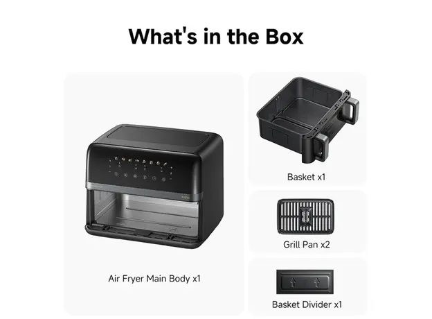 აეროგრილი Mova Air Fryer FD20 Pro Black (AF-5518ATB), 8 image