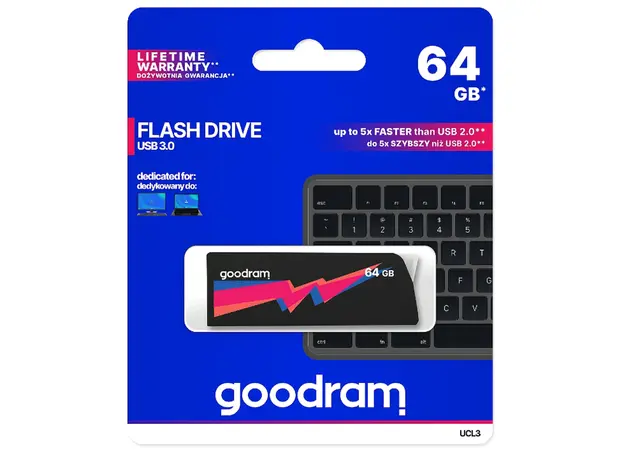 ფლეშ მეხსიერება Flash Goodram UCL3-0640K0R11 64GB, 4 image