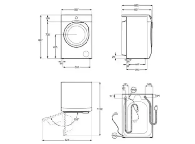 სარეცხი მანქანა Electrolux EW9F7607WCE, 3 image