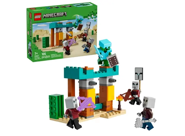 ლეგო LEGO Constructor Minecraft The Illager Desert Patrol Set
