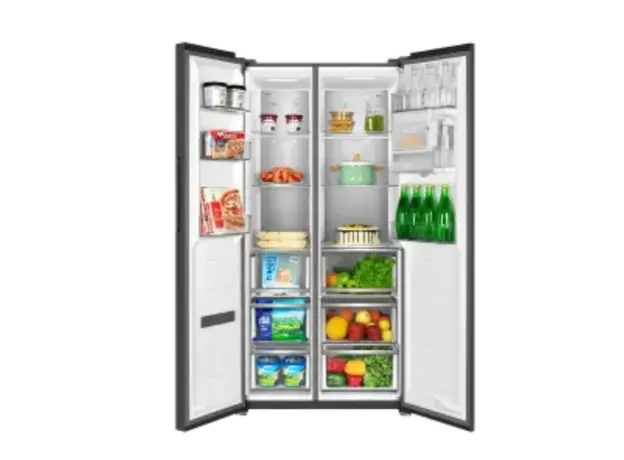 მაცივარი TCL C521CDIB FREE BUILT-IN, 521L, Energy E, 190x64x83.3, LED Display, Metal Fresh. Icy Blue glass, 5 image