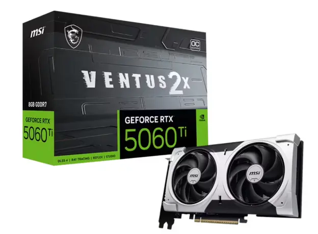 ვიდეო დაფა MSI GeForce RTX 5060 Ti 8G VENTUS 2X OC PLUS