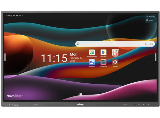 ინტერაქტიული ეკრანი Vivitek EK657i NovoTouch, 65", Android 14, RAM 16GB, 128GB, Smart Board, Gray
