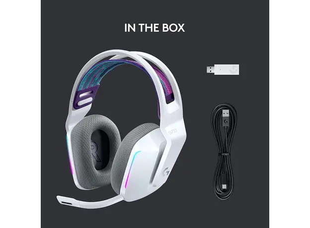 ყურსასმენი LOGITECH G733 LIGHTSPEED Wireless RGB Gaming Headset - WHITE, 2 image
