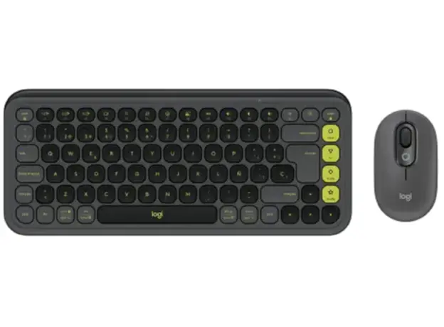 კლავიატურა და მაუსი LOGITECH POP ICON COMBO - GRAPHITE - US INT'L - BT  - INTNL-973