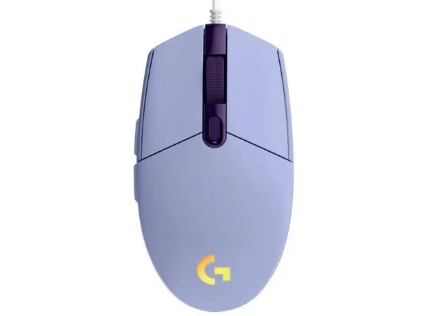 მაუსი LOGITECH G203 LIGHTSYNC Corded Gaming Mouse - LILAC - USB