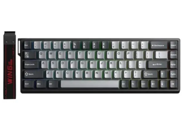 კლავიატურა AULA WIN68 HE Pro RGB Wired Gaming Keyboard Light Grey/Dark grey (Meteor Magnetic Switch)