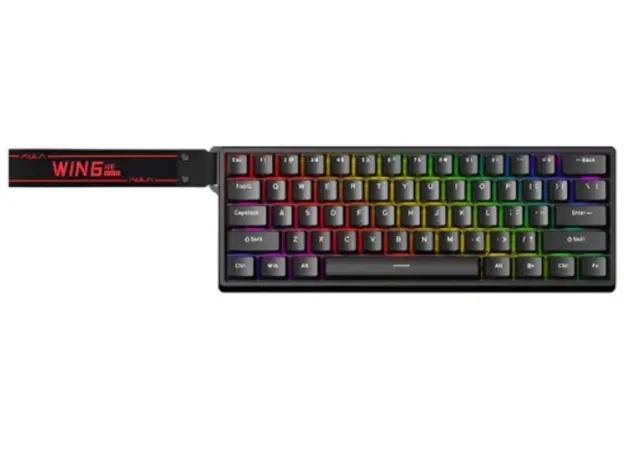 კლავიატურა AULA WIN60 HE RGB Wired Gaming Keyboard Black (Graywood Magnetic Switch)