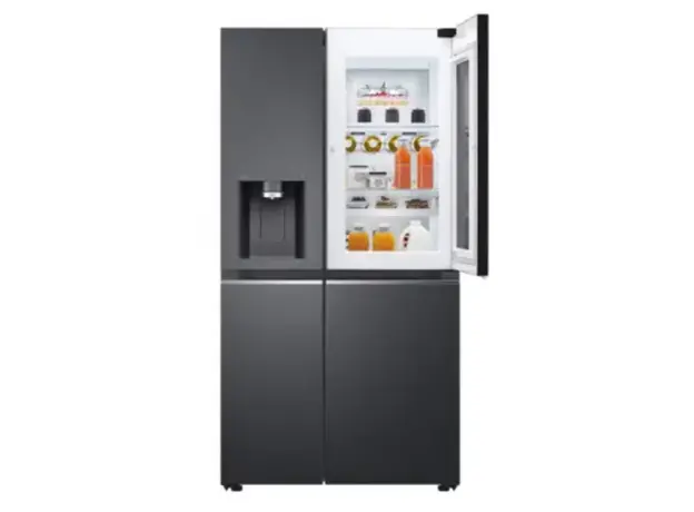 მაცივარი LG GR-X267CQEW.AMCQMER Side-by-Side 179x91.3x73.5 617 LT NF Inverter InstaView Dispenser Black, 3 image