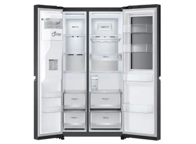 მაცივარი LG GR-X267CQEW.AMCQMER Side-by-Side 179x91.3x73.5 617 LT NF Inverter InstaView Dispenser Black, 4 image